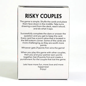 
                  
                    Load image into Gallery viewer, RISKY COUPLES - Fun Couples Game for Date Night 150 Spicy Dares Questions
                  
                